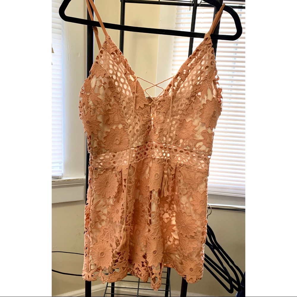 Lace Overlay Romper